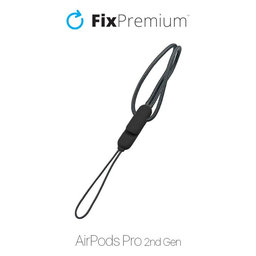 FixPremium - Popruh pro AirPods Pro 2, černá