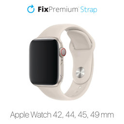 FixPremium - Silikonový Řemínek pro Apple Watch (42, 44, 45 a 49mm), zlatá