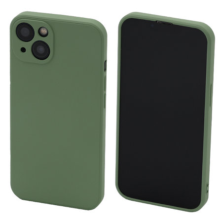 FixPremium - Puzdro Rubber pro iPhone 13 a 14, zelená