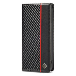 FixPremium - Puzdro Carbon Wallet pro Xiaomi Redmi Note 12, černá