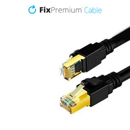 FixPremium - Síťový Kabel - RJ45 / RJ45 (1m), černá