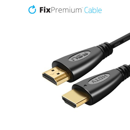 FixPremium - HDMI / HDMI Kabel, HDMI 2.0 (1m), černá