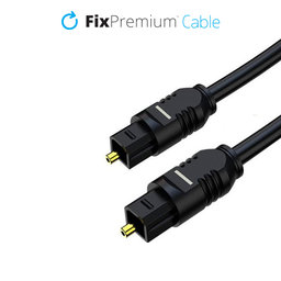 FixPremium - Audio Optický Kabel (1m), černá