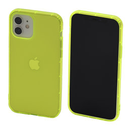 FixPremium - Pouzdro Clear pro iPhone 12 a 12 Pro, žlutá