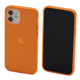 FixPremium - Pouzdro Clear pro iPhone 12 a 12 Pro, oranžová