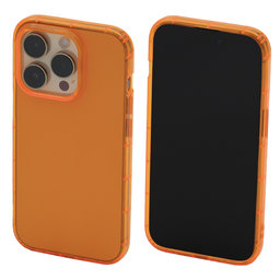 FixPremium - Pouzdro Clear pro iPhone 14 Pro, oranžová