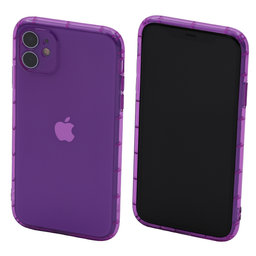 FixPremium - Pouzdro Clear pro iPhone 11, fialová
