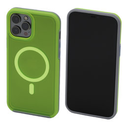 FixPremium - Pouzdro Clear s MagSafe pro iPhone 12 Pro Max, neon green