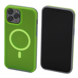 FixPremium - Pouzdro Clear s MagSafe pro iPhone 13 Pro Max, neon green