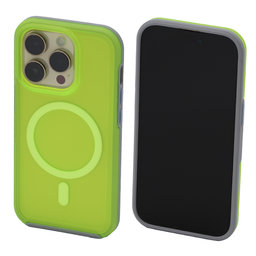 FixPremium - Pouzdro Clear s MagSafe pro iPhone 14 Pro, neon green
