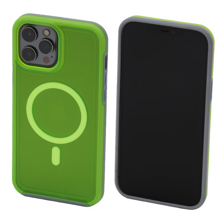 FixPremium - Pouzdro Clear s MagSafe pro iPhone 14 Pro Max, neon green