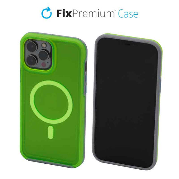 FixPremium - Pouzdro Clear s MagSafe pro iPhone 14 Pro Max, neon green