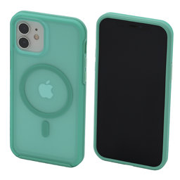 FixPremium - Pouzdro Clear s MagSafe pro iPhone 12 a 12 Pro, mint blue