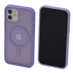 FixPremium - Pouzdro Clear s MagSafe pro iPhone 12 a 12 Pro, fialová