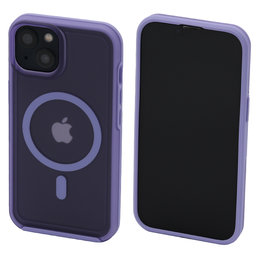 FixPremium - Pouzdro Clear s MagSafe pro iPhone 14, fialová