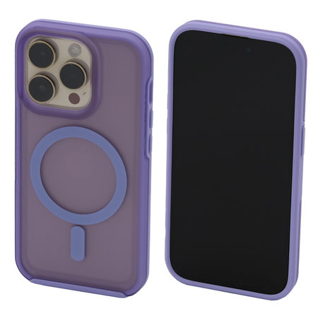FixPremium - Pouzdro Clear s MagSafe pro iPhone 14 Pro, fialová