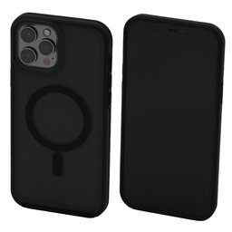 FixPremium - Pouzdro Clear s MagSafe pro iPhone 12 Pro Max, frost black