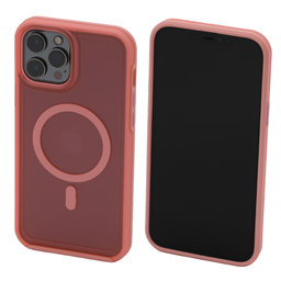 FixPremium - Pouzdro Clear s MagSafe pro iPhone 12 Pro Max, peach pink