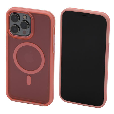 FixPremium - Pouzdro Clear s MagSafe pro iPhone 13 Pro Max, peach pink