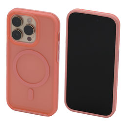 FixPremium - Pouzdro Clear s MagSafe pro iPhone 14 Pro, peach pink