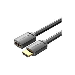 Vention - HDMI (F) / HDMI (M) Kabel, HDMI 2.0 (0.5m), černá