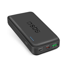 SBS - PowerBank 20 000 mAh, USB-C, USB PowerDelivery 45W, černá