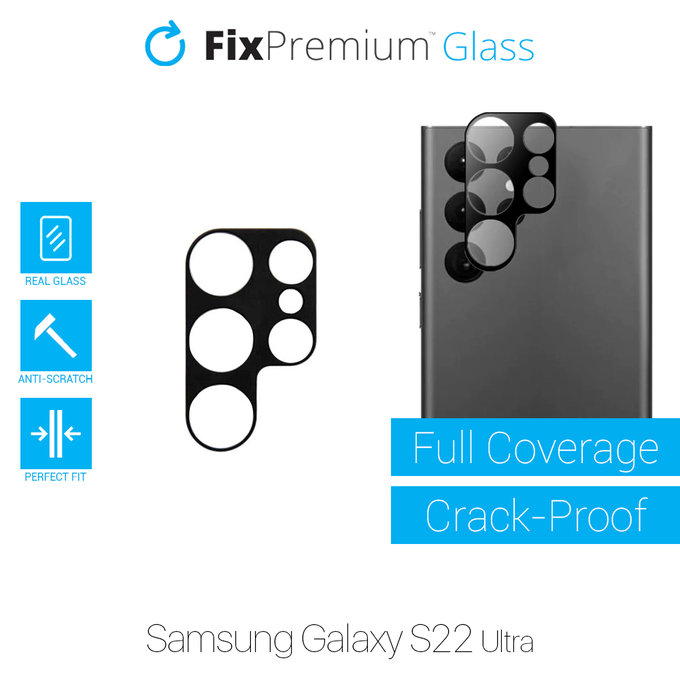 FixPremium Glass - Tvrdené sklo zadní kamery pro Samsung Galaxy S22 Ultra