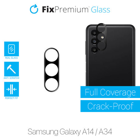 FixPremium Glass - Tvrdené sklo zadní kamery pro Samsung Galaxy A14 a A34
