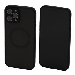 FixPremium - Pouzdro Matte s MagSafe pro iPhone 12 Pro Max, černá