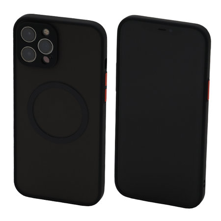 FixPremium - Pouzdro Matte s MagSafe pro iPhone 12 Pro Max, černá