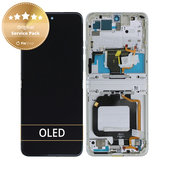 Motorola Razr 40 - LCD Displej + Dotykové Sklo + Rám (Vanilla Cream) - 5D68C22835 Genuine Service Pack