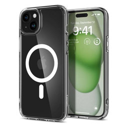 Spigen - Pouzdro Ultra Hybrid s MagSafe pro iPhone 15 Plus, bílá