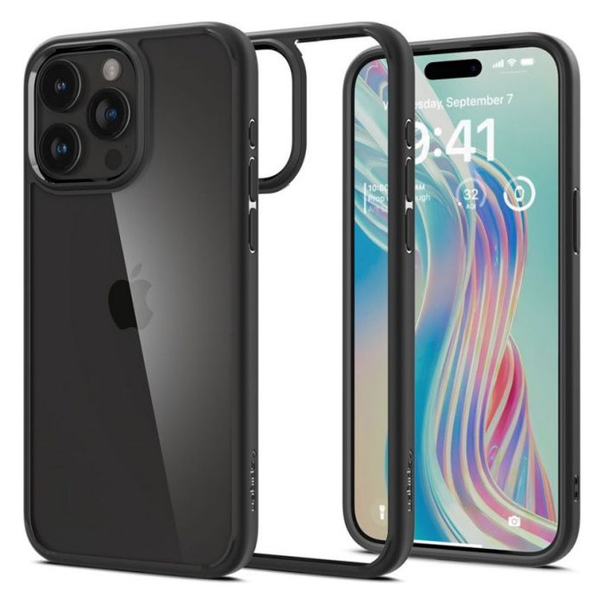 Spigen - Pouzdro Ultra Hybrid pro iPhone 15 Pro, Matte Black