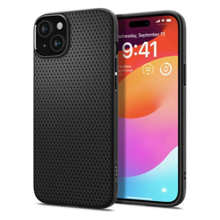 Spigen - Pouzdro Liquid Air pro iPhone 15, matte black