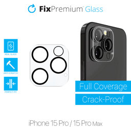 FixPremium Glass - Tvrdené sklo zadní kamery pro iPhone 15 Pro a 15 Pro Max