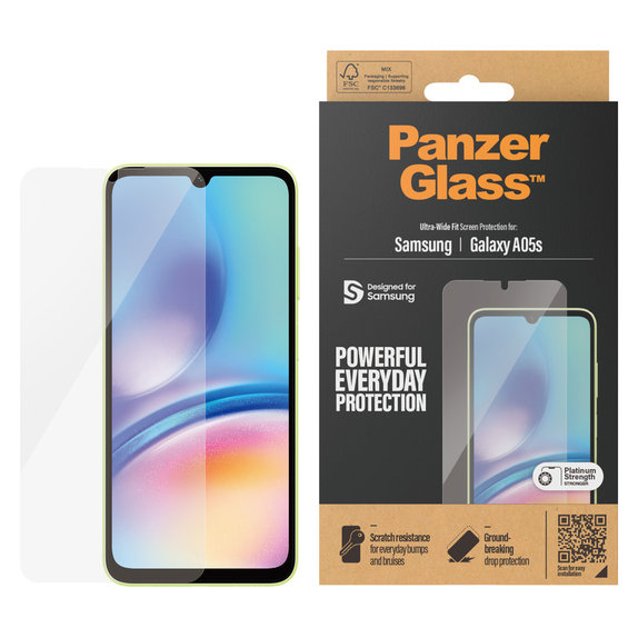 Tvrzené sklo UWF pro Samsung Galaxy A05s, Čirá, PanzerGlass