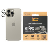 Ochranný kryt objektivu Hoops pro iPhone 15 Pro/15 Pro Max, Natural Metal, PanzerGlass