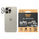 Ochranný kryt objektivu Hoops pro iPhone 15 Pro/15 Pro Max, Natural Metal, PanzerGlass