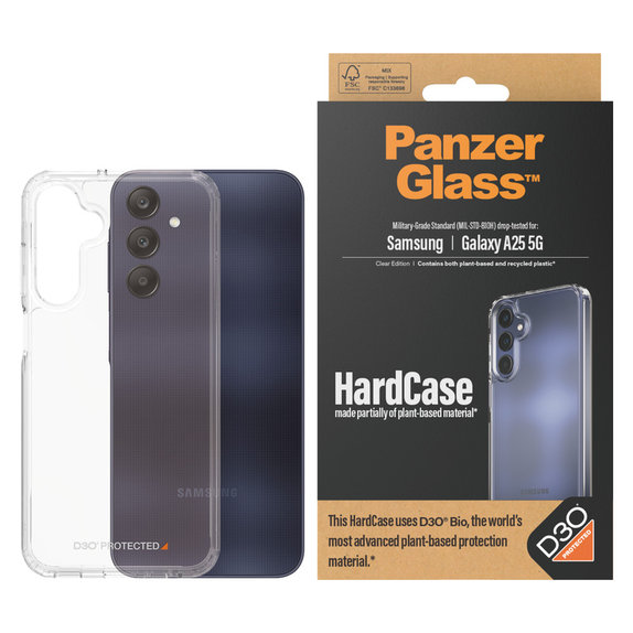 Pouzdro HardCase D3O pro Samsung Galaxy A25 5G, Transparentní, PanzerGlass