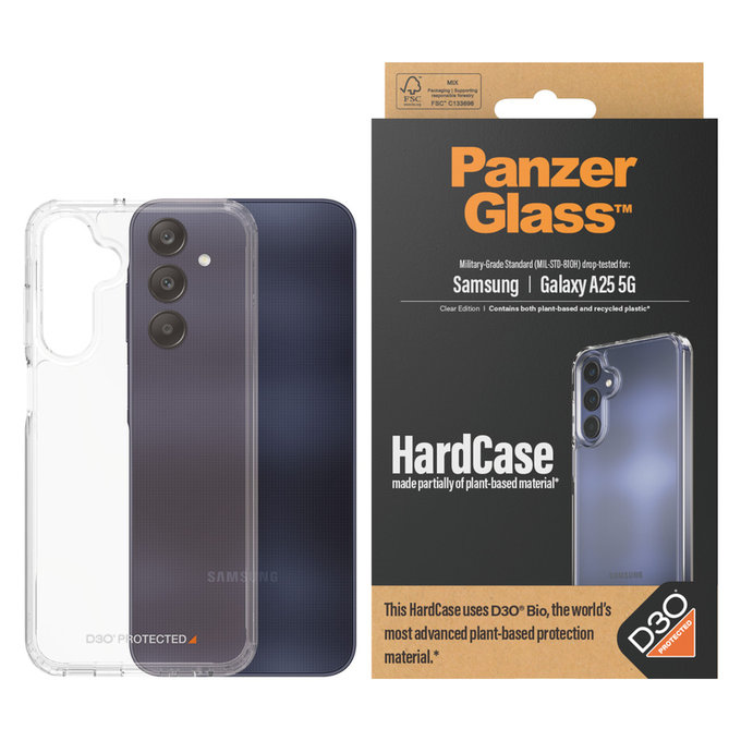 Pouzdro HardCase D3O pro Samsung Galaxy A25 5G, Transparentní, PanzerGlass