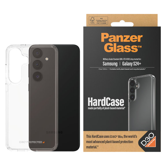 Pouzdro HardCase D3O pro Samsung Galaxy S24+, Transparentní, PanzerGlass