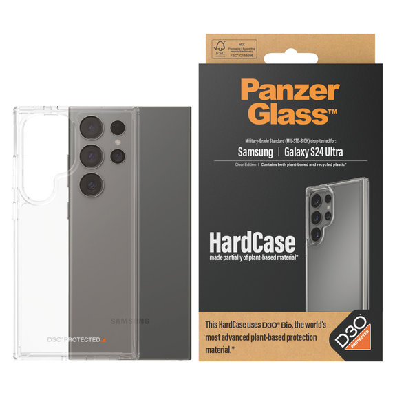 Pouzdro HardCase D3O pro Samsung Galaxy S24 Ultra, Transparentní, PanzerGlass