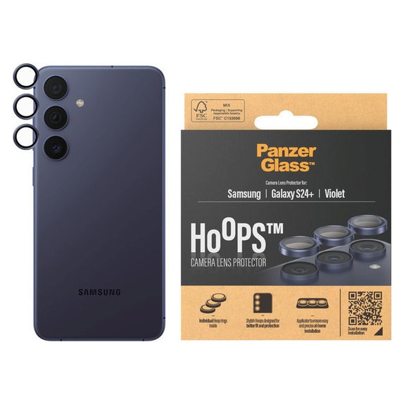 Ochranný kryt objektivu Hoops pro Samsung Galaxy S24+, Fialová, PanzerGlass