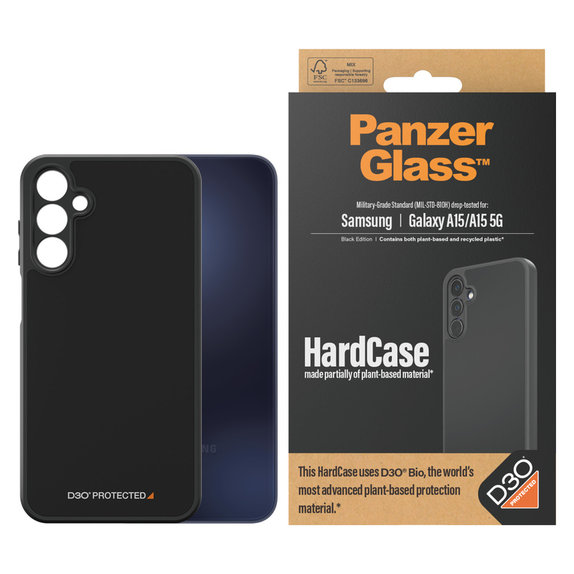 Pouzdro HardCase D3O pro Samsung Galaxy A15/A15 5G, Černá, PanzerGlass