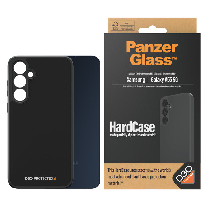 Pouzdro HardCase D3O pro Samsung Galaxy A55 5G, Černá, PanzerGlass