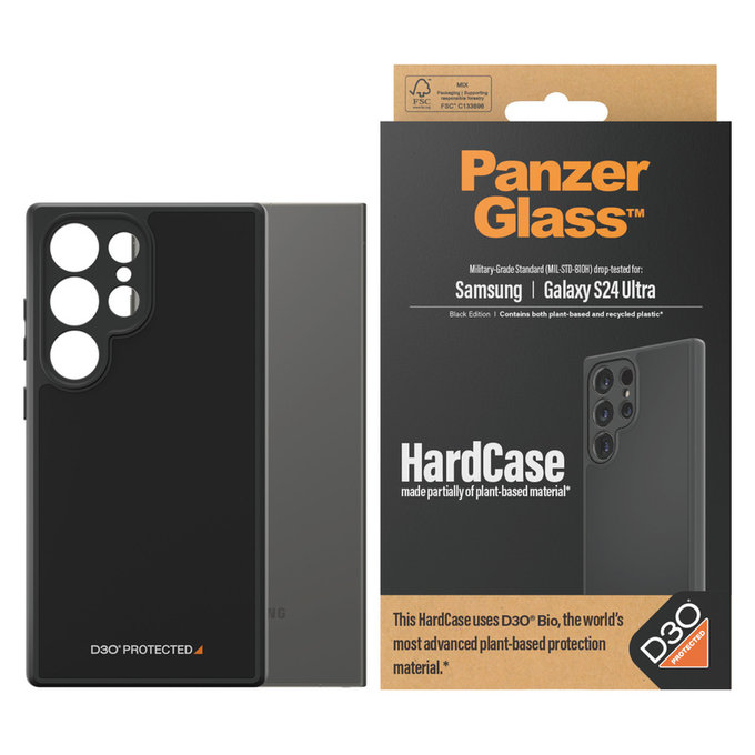 Pouzdro HardCase D3O pro Samsung Galaxy S24 Ultra, Černá, PanzerGlass