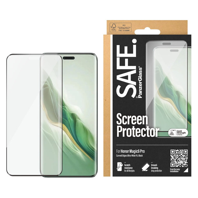 Tvrzené sklo UWF pro Honor Magic6 Pro, Černá, SAFE by PanzerGlass