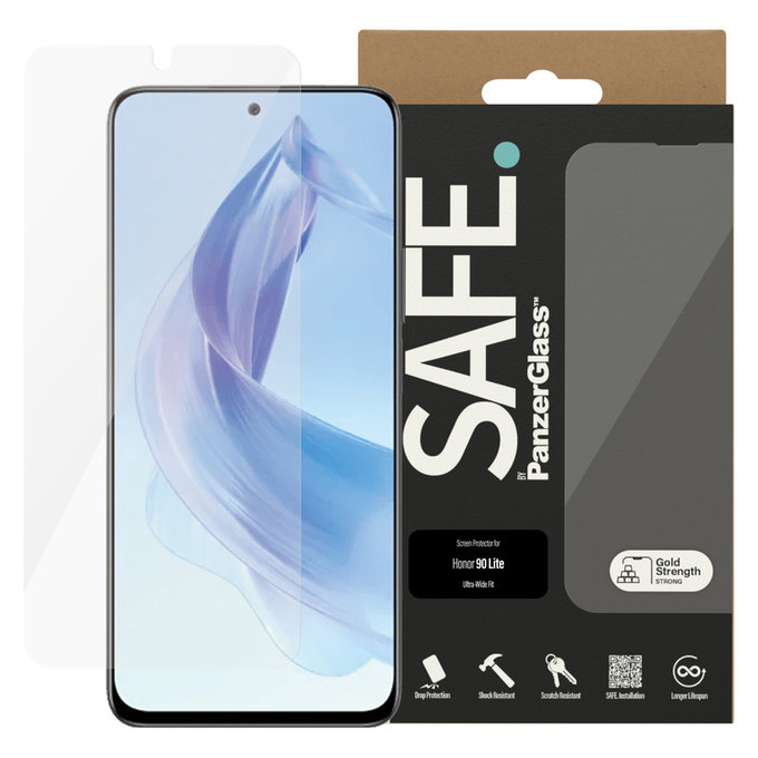 Tvrzené sklo UWF pro Honor 90 Lite, Černá, SAFE by PanzerGlass