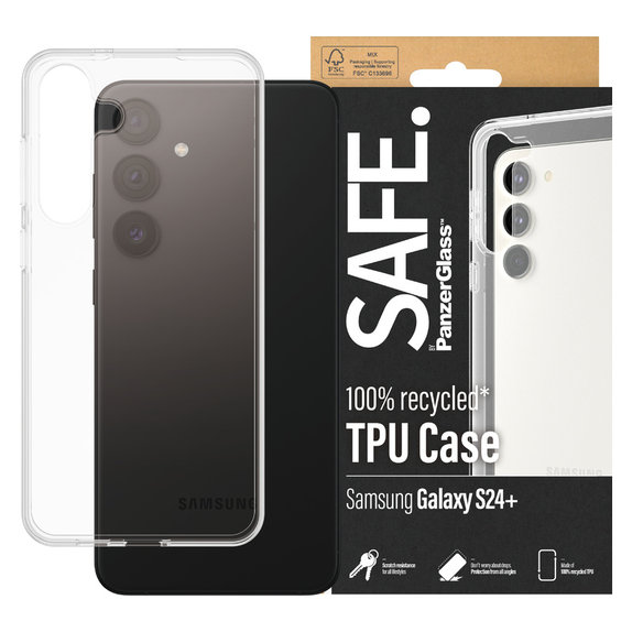 Pouzdro TPU pro Samsung Galaxy S24+, Transparentní, SAFE by PanzerGlass