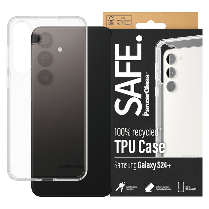 Pouzdro TPU pro Samsung Galaxy S24+, Transparentní, SAFE by PanzerGlass